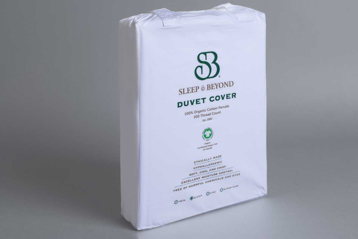 Organic Cotton Percale Duvet Cover Set by Sleep & Beyond
