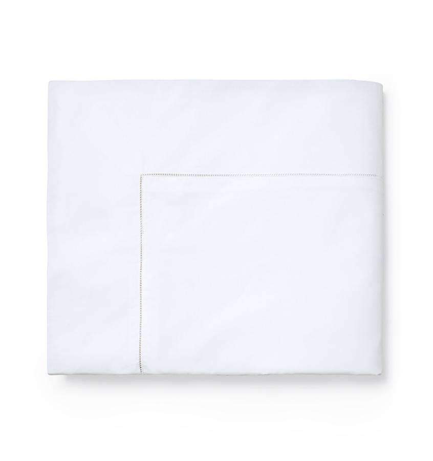Flat Sheets Giza 45 Percale Flat Sheet by Sferra Queen 96x114 / White Sferra