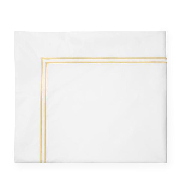 Flat Sheets Grande Hotel Flat Sheet by Sferra Twin 74x114 / White/Banana Sferra