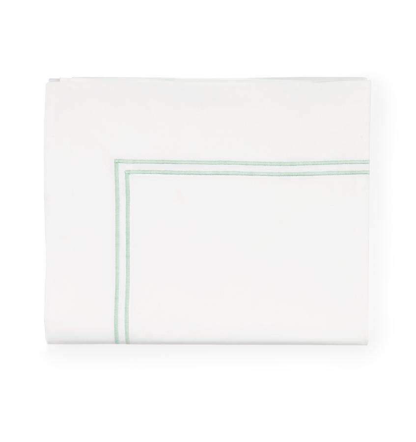 Flat Sheets Grande Hotel Flat Sheet by Sferra Twin 74x114 / White/Mist Sferra