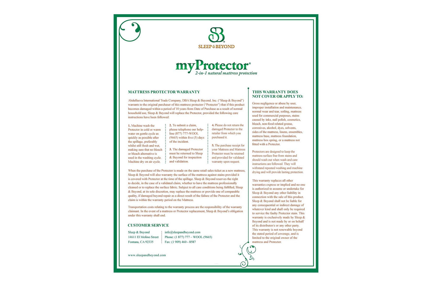 myProtector™ by Sleep & Beyond