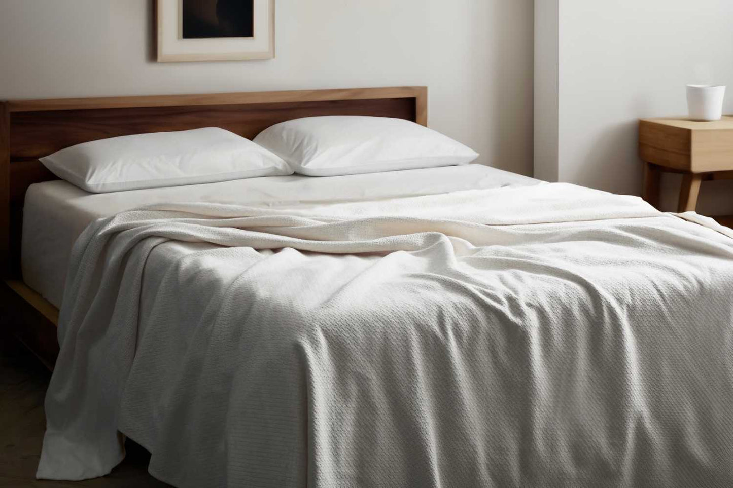 Organic Cotton Honeycomb Jacquard Blanket by Sleep & Beyond