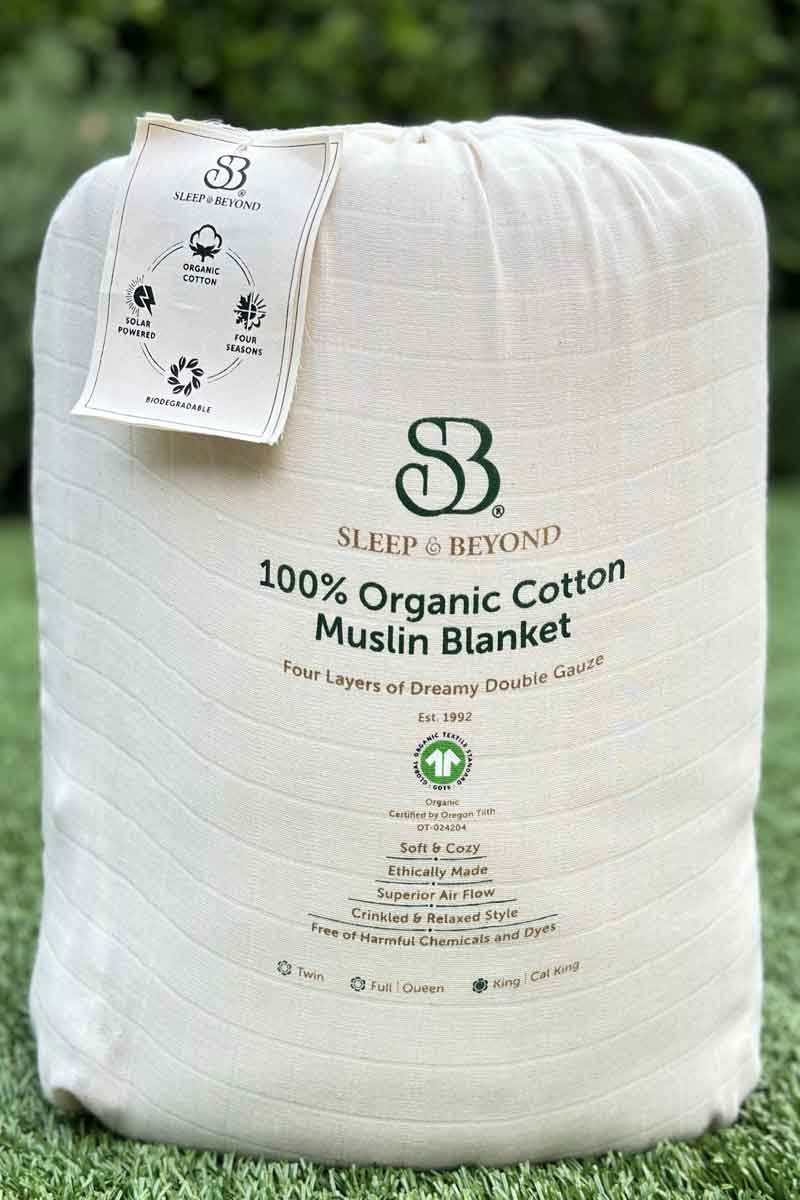 Organic Cotton Muslin Blanket by Sleep & Beyond