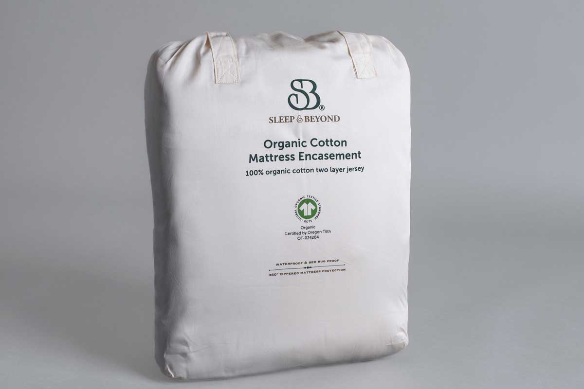 Organic Cotton Waterproof Mattress Encasement by Sleep & Beyond