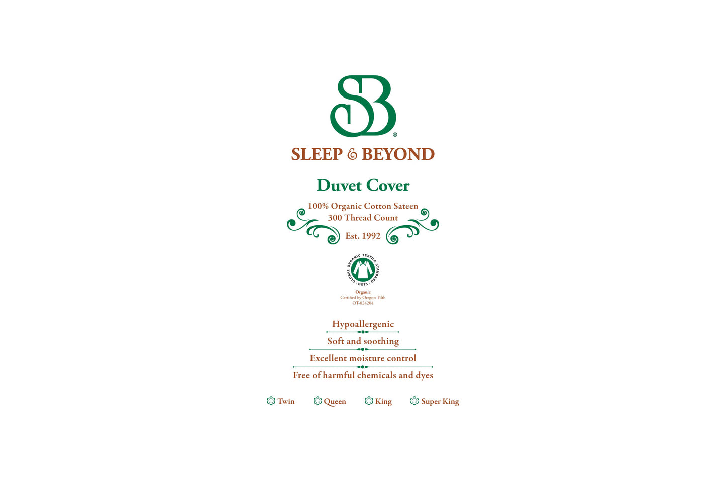 Organic Cotton Duvet Cover by S&B