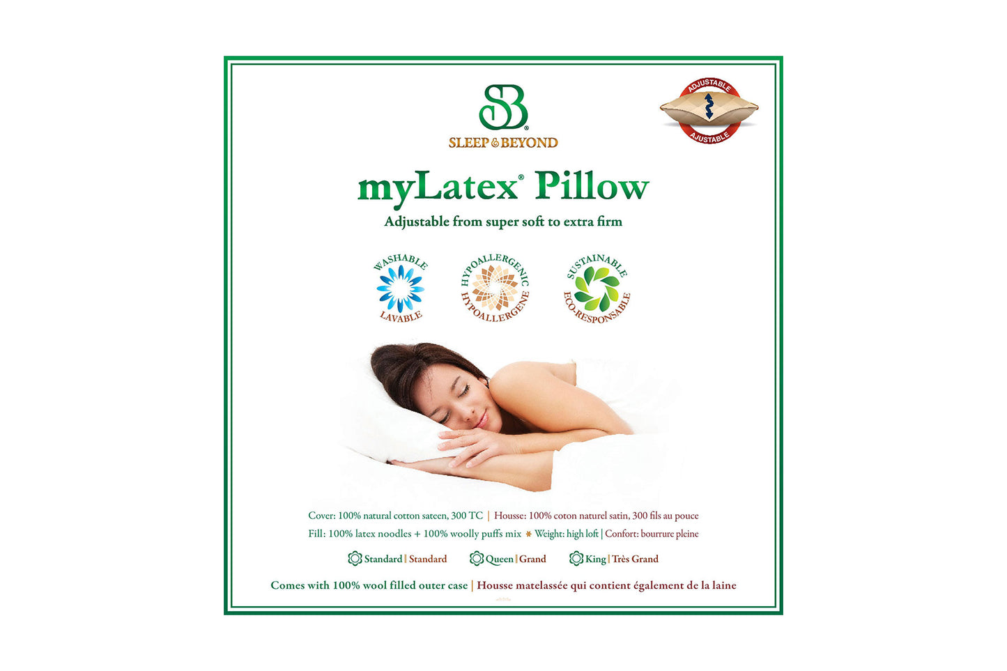 myLatex® Pillow by Sleep & Beyond
