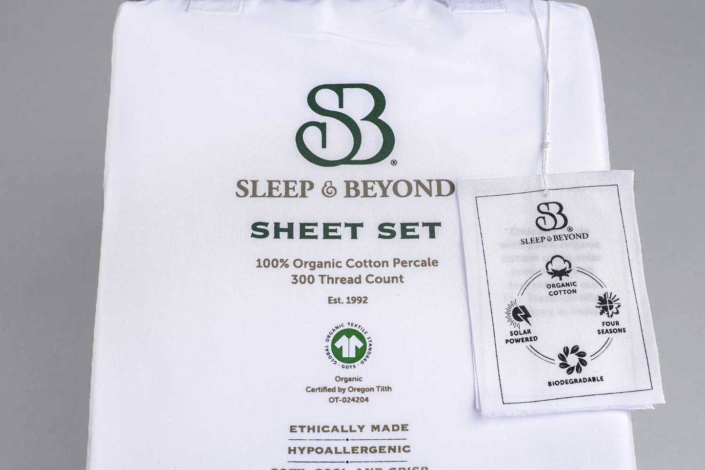 Organic Cotton Percale Sheet Set by Sleep & Beyond