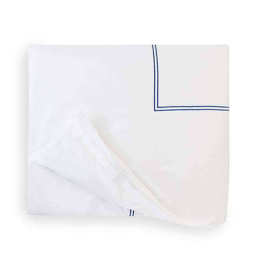 Duvet Covers Grande Hotel Duvet Cover by Sferra Twin 68x86 / White/Cornflower Sferra