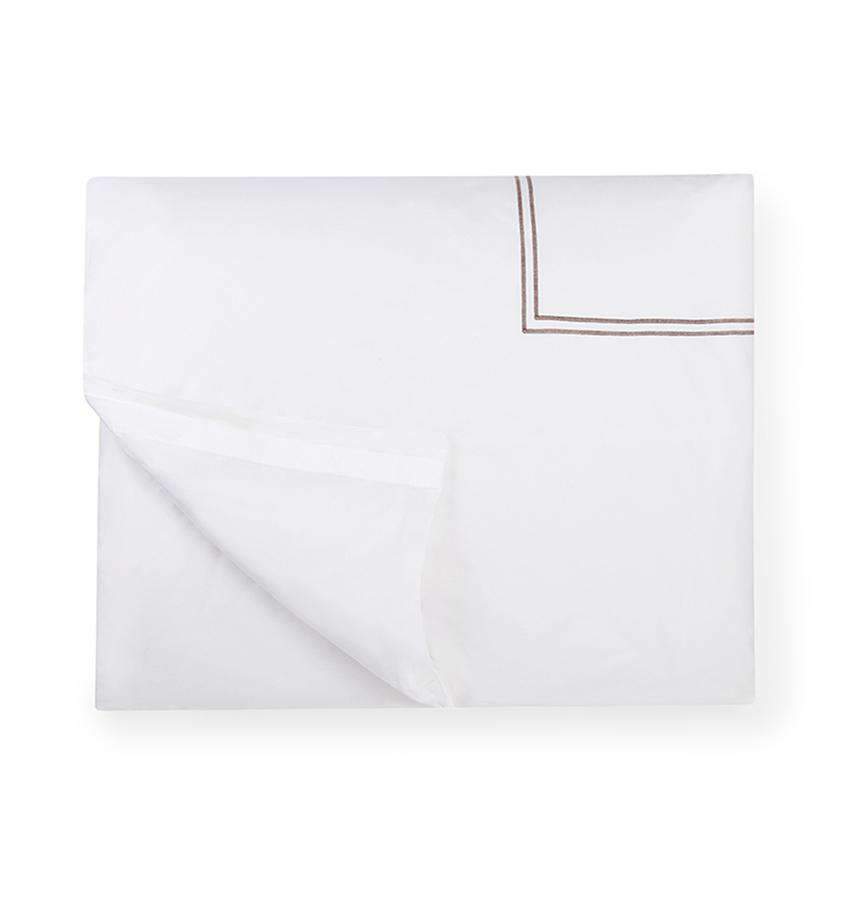 Duvet Covers Grande Hotel Duvet Cover by Sferra Twin 68x86 / White/Grey Sferra