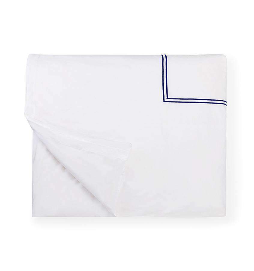 Duvet Covers Grande Hotel Duvet Cover by Sferra Twin 68x86 / White/Navy Sferra