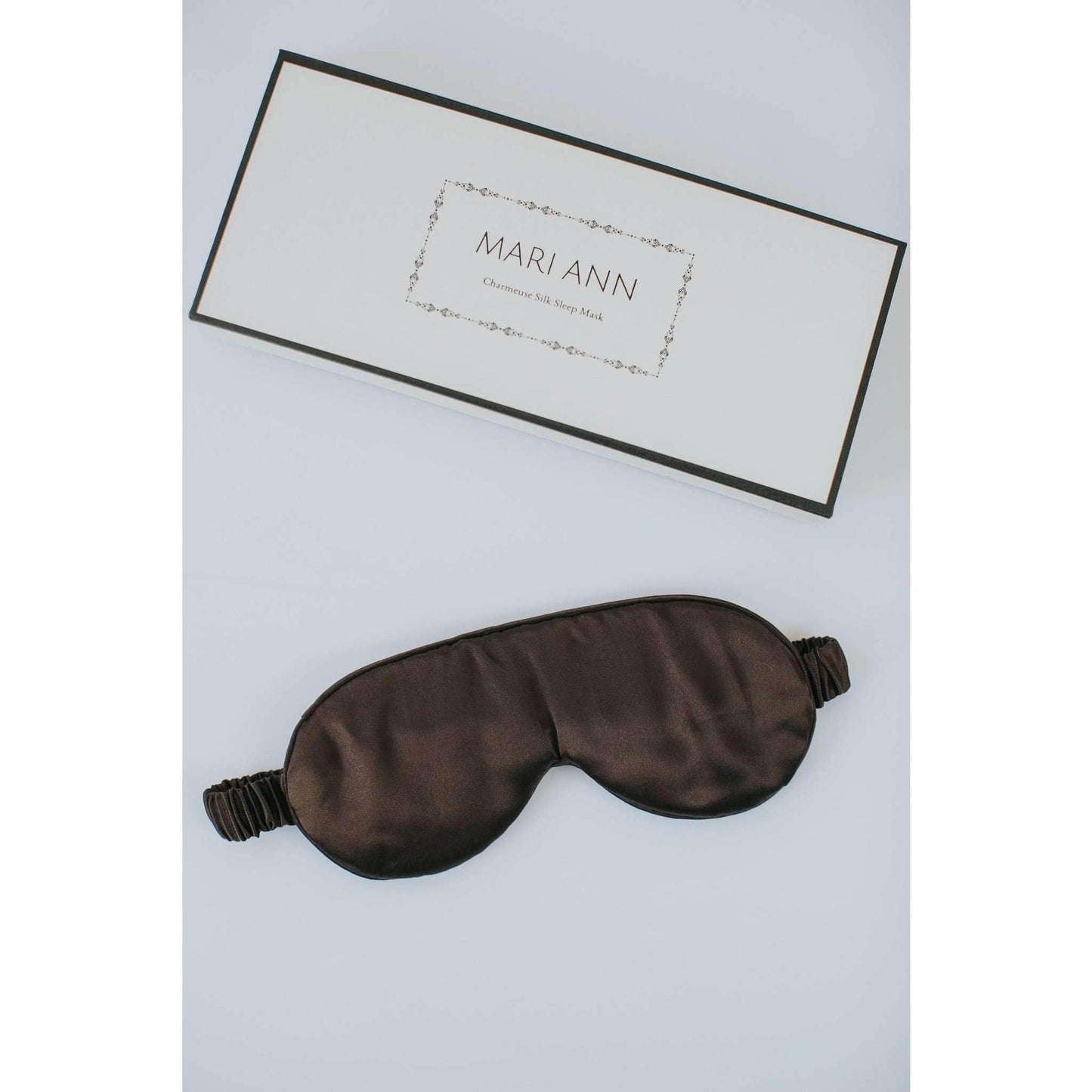 Eye Mask Silk Filled Charmeuse Eye Mask by Mari Ann Eye Mask / Brown Mari Ann