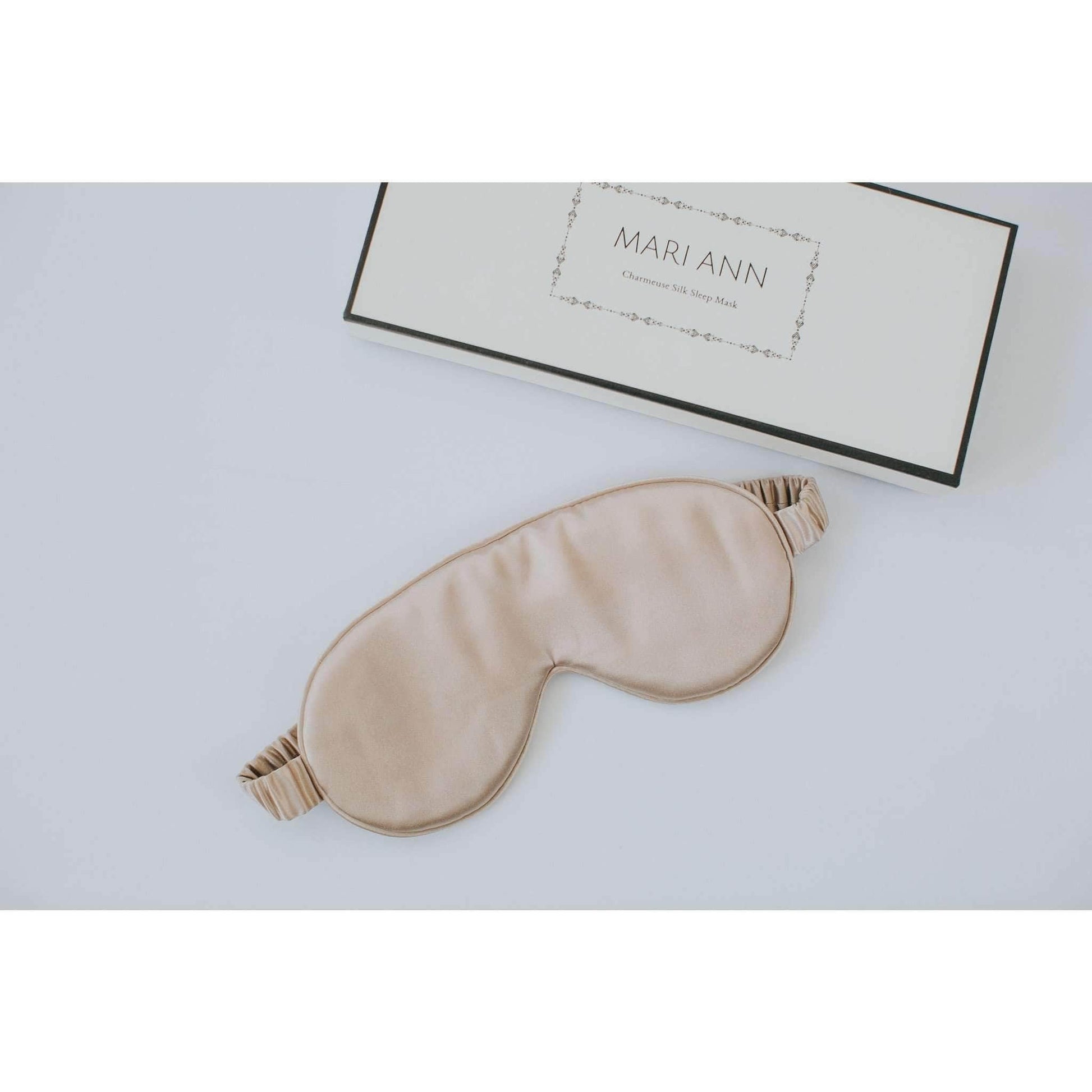Eye Mask Silk Filled Charmeuse Eye Mask by Mari Ann Eye Mask / Champagne Mari Ann