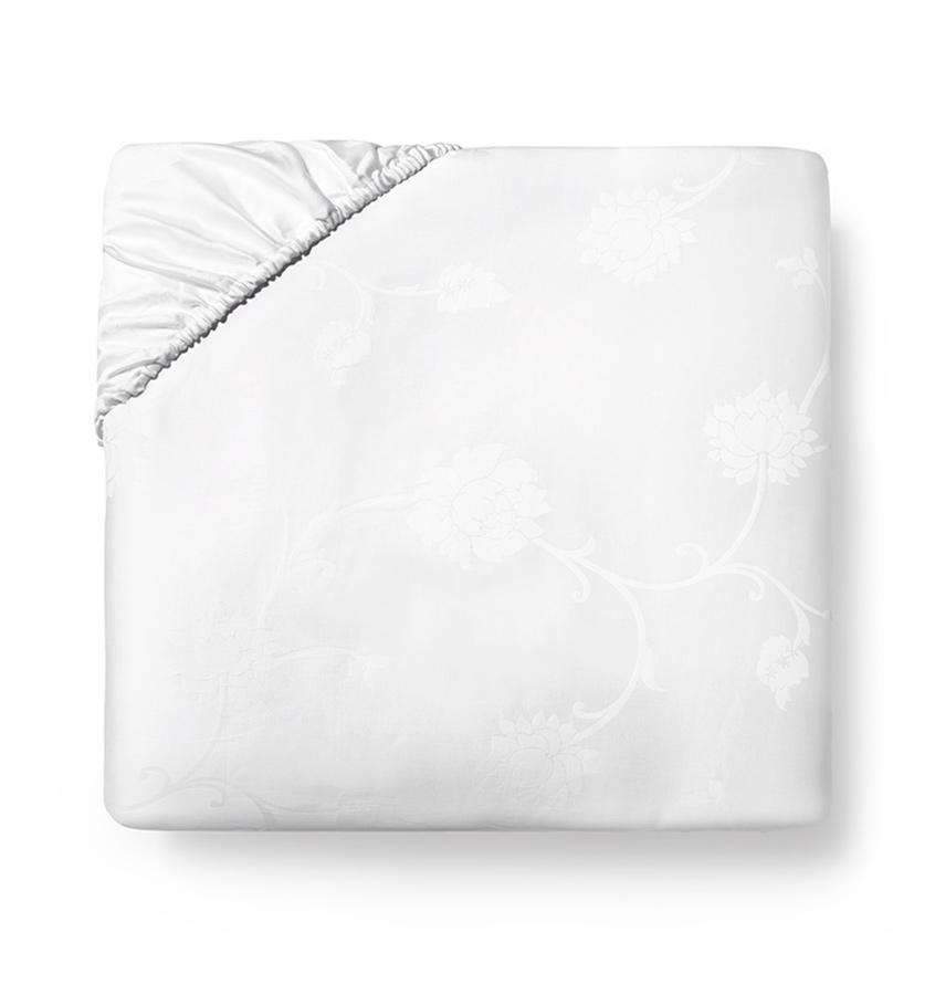 Fitted Sheets Giza 45 Jacquard Fitted Sheet by Sferra Queen 60x80x17 / White Sferra