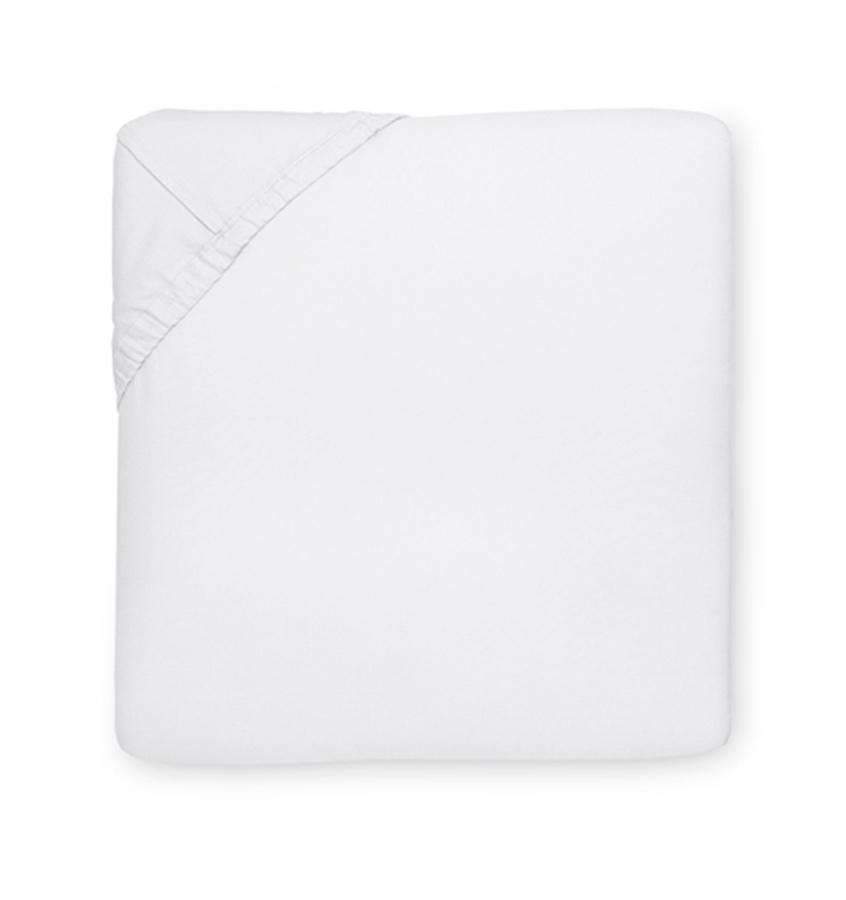 Fitted Sheets Giza 45 Percale Fitted Sheet by Sferra Queen 60x80x17 / White Sferra