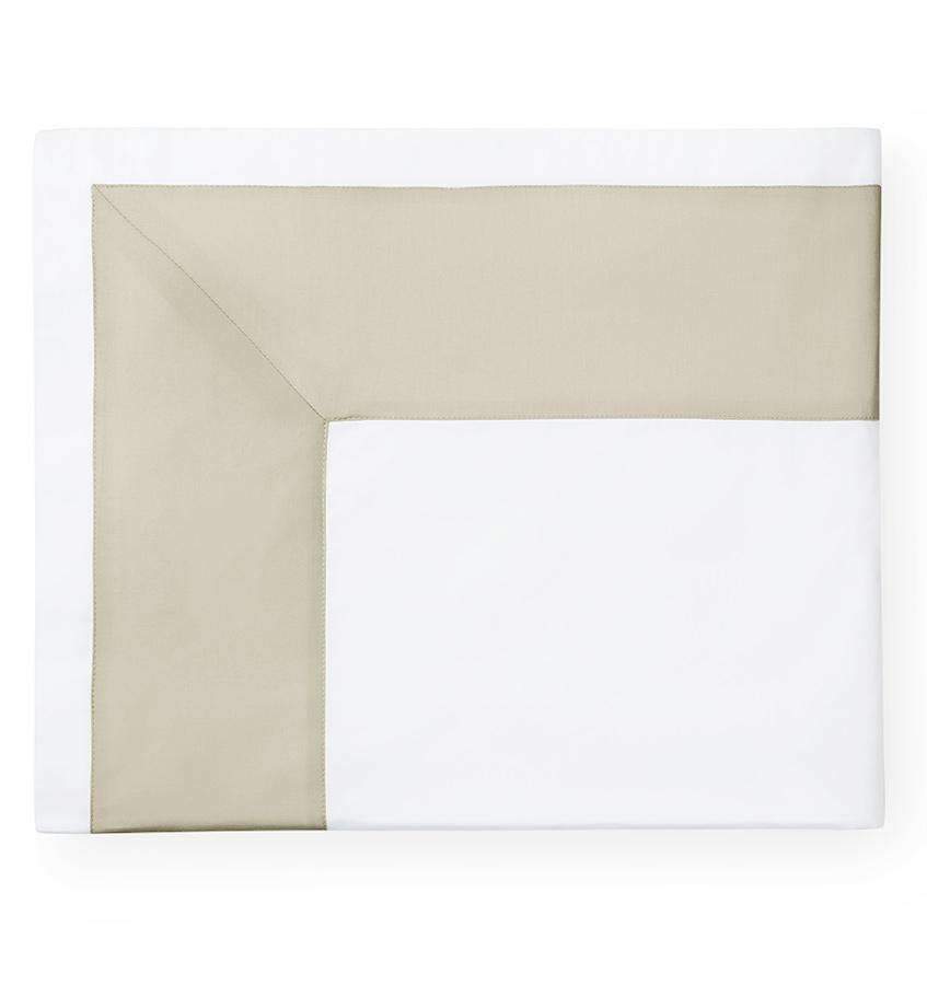 Flat Sheets Casida Flat Sheet by Sferra Twin / White/Oat Sferra