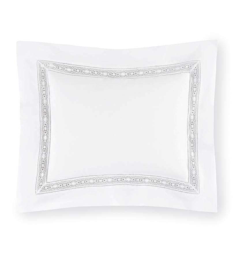 Shams Giza 45 Lace Sham by Sferra Boudoir 12x16 / White Sferra