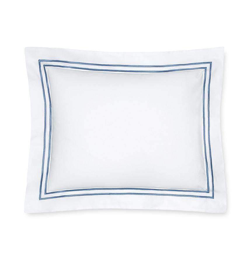 Shams Grande Hotel Sham by Sferra Boudoir 12x16 / White/Cadet Sferra
