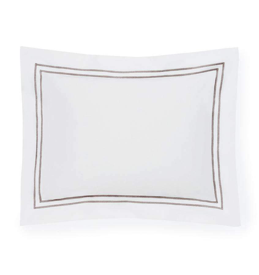 Shams Grande Hotel Sham by Sferra Boudoir 12x16 / White/Grey Sferra