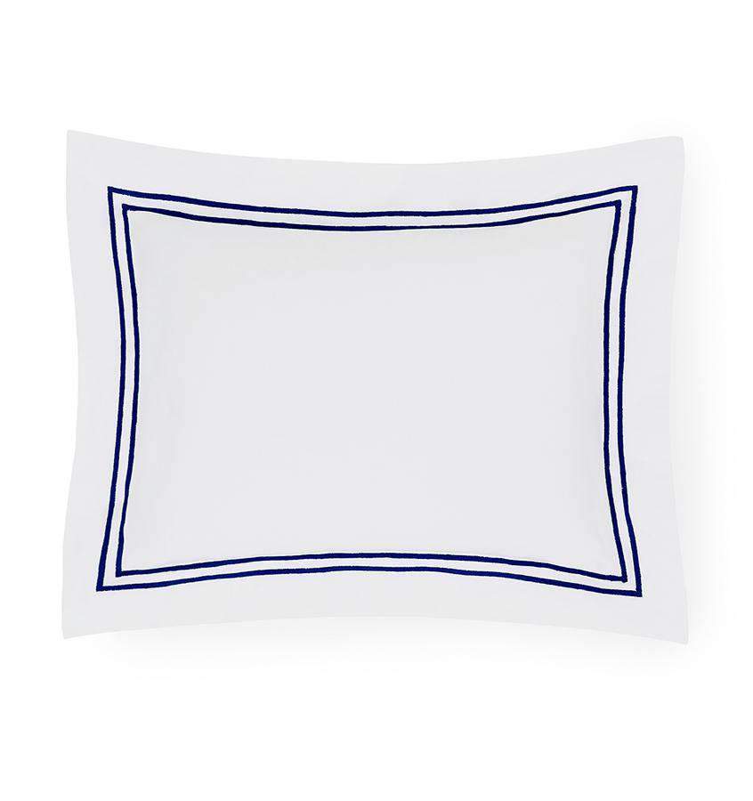 Shams Grande Hotel Sham by Sferra Boudoir 12x16 / White/Navy Sferra