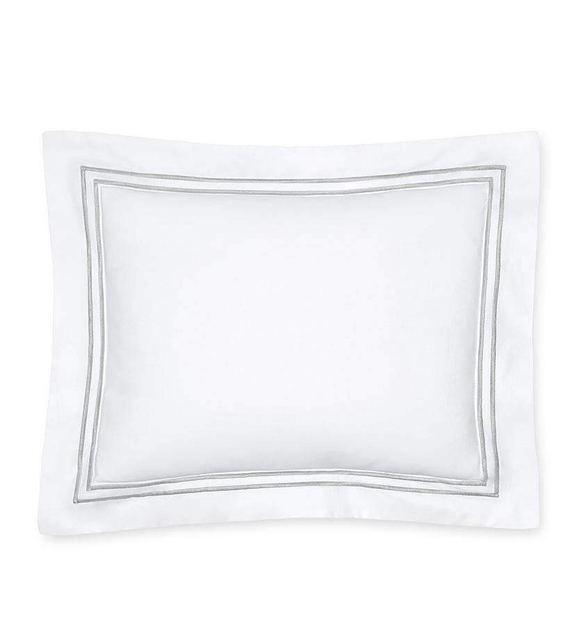 Shams Grande Hotel Sham by Sferra Boudoir 12x16 / White/Silver Sferra