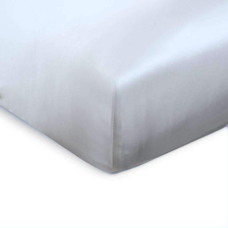 Silk Fitted Sheets Silk Charmeuse Fitted Sheet by Mari Ann Twin 39x75x17 / Blue Mari Ann