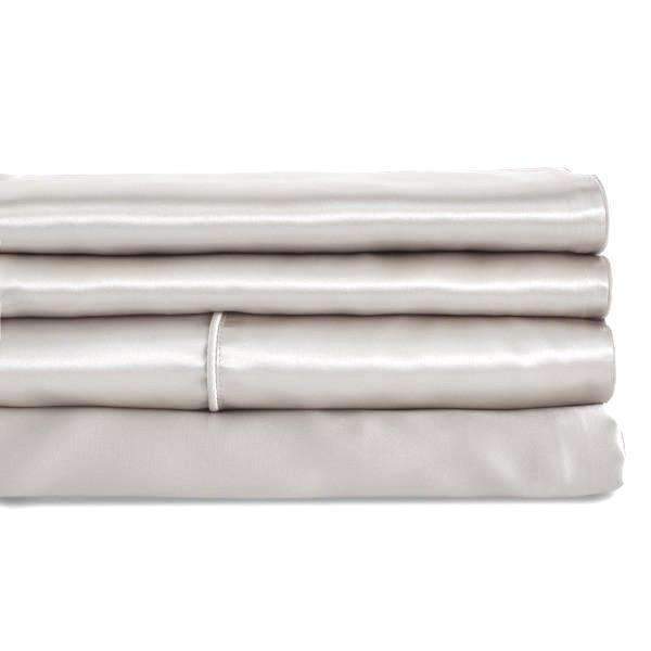 Silk Flat Sheets Silk Charmeuse Flat Sheet by Mari Anne Twin 66x96 / Pearl White Mari Ann