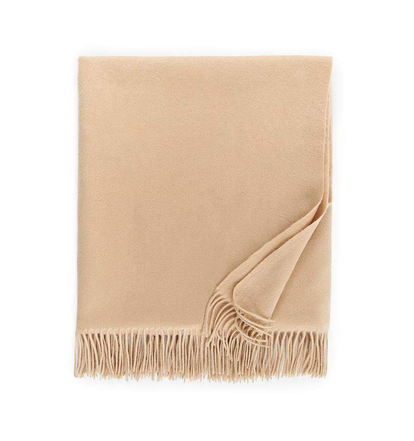 Throws Dorsey Cashmere Throw by Sferra Almond Sferra