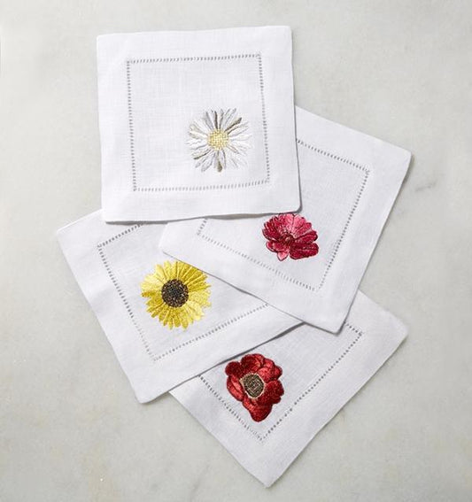 Napkins Fiori Cocktail Napkins Sferra